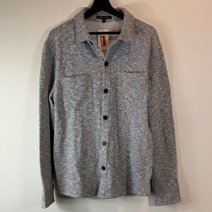 Robert Barakett Light Heather Gray Knit Shirt Jacket